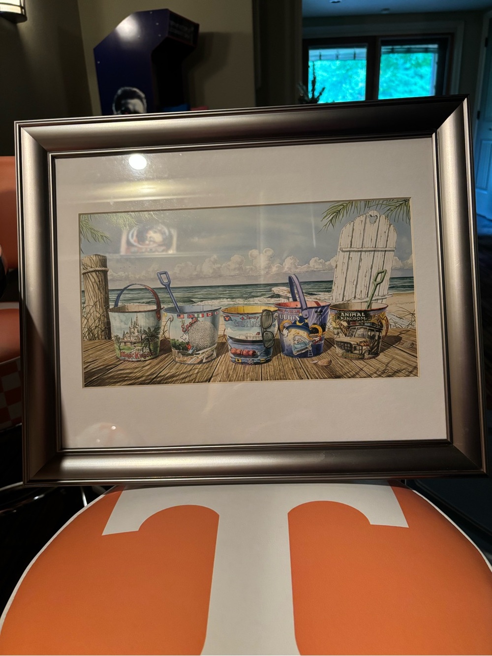 Disney Parks Coastal Beach Bucket frames print, home decor